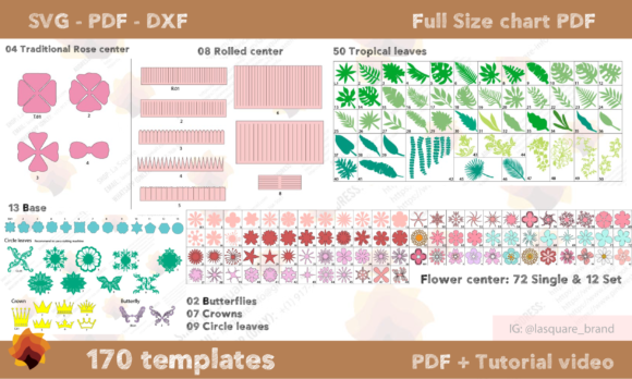 170 Templates 3D SVG Paper Flowers Review