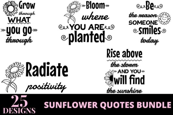 25 Sunflower Quotes Bundle Review for Local Brands