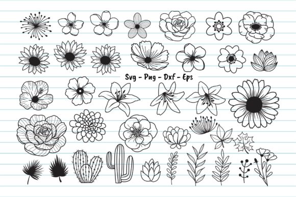 37 Flowers Bundle Svg, Flower Svg Files Graphics and Illustrations Review