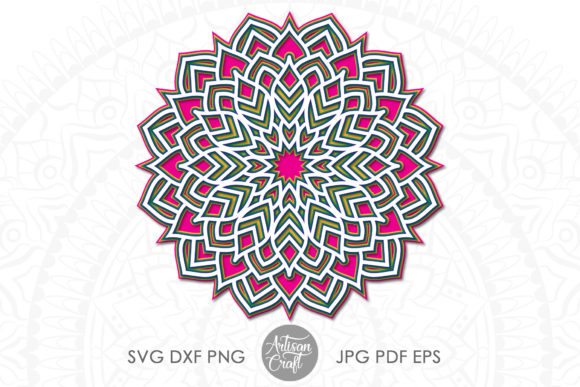 3D Mandala, Layered Mandala for 3D SVG and Paper Flowers