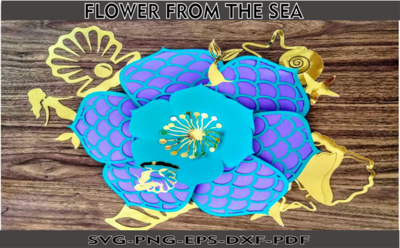 Flower from Under the Sea Template: 3D SVG Paper Flowers