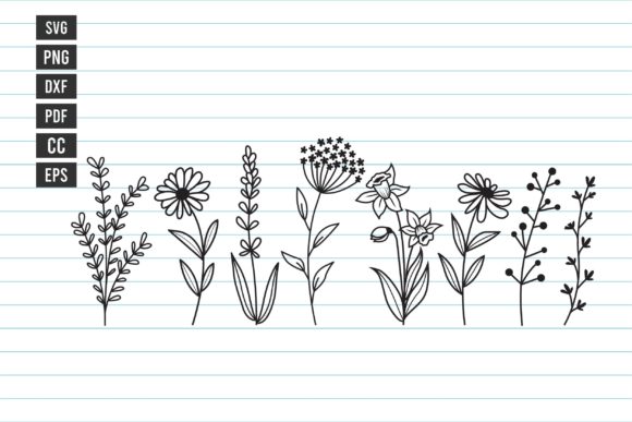 Flowers Svg Wildflower Svg Cut Files: Graphics and Illustrations for Content Creators
