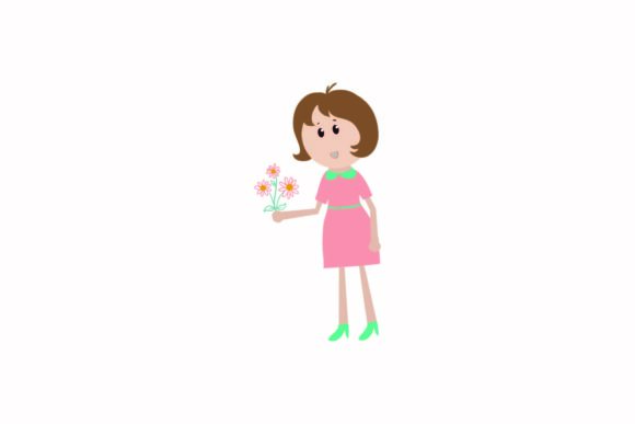 Mothers Day Aset Mother Flowers Graphics and Illustrations