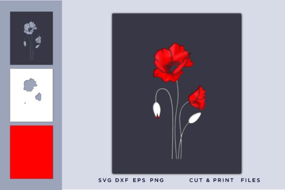 Red Poppies, Flower 3D SVG Paper Flowers Review