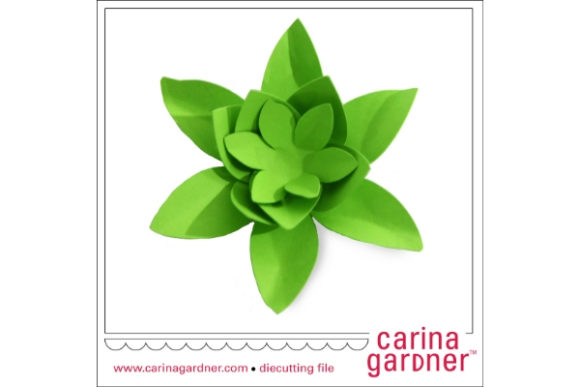 Small Succulent: The 3D SVG Paper Flowers Asset for Modern Branding