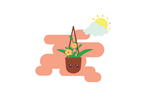 Spring Kawaii Cute Hanging Flowers Graphics and Illustrations Review