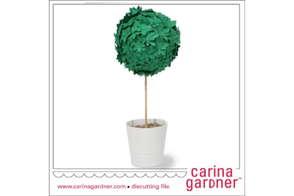 Succulent Tall Topiary: 3D SVG Paper Flowers for Branding