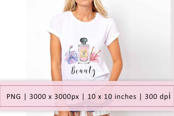 Watercolor Sublimation Perfume Flowers Graphics and Illustrations Review